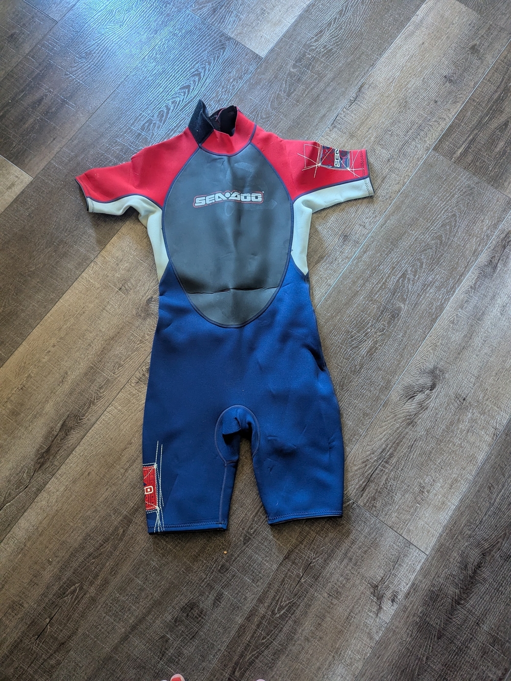 Seadoo Kids Red & Navy Shorty Neoprene Wetsuit
